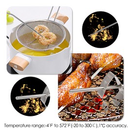 NInE-ROnG Drahtloses digitales Fleischthermometer Küchentimer mit zwei Sonden Kochthermometer für Rindfleisch Smoker Ofen Grill BBQ (schwarz)