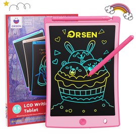ORSEN Colorful 8.5 Inch LCD Writing Tablet for Kids, Electronic Sketch Drawing Pad Doodle Board, Toddler Travel Learning Educational Toys Activity Games Birthday Gifts for 3 4 5 6 7 8 Year Old Girls
