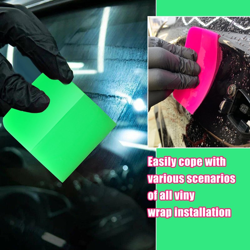 2 Pcs Soft Rubber Squeegee, Portable Small Squeegees, Small PPF