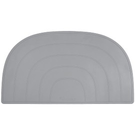 Kindsgut Rainbow Placemat, Placemat, Placemat in Child-friendly Design and Subtle Colours, BPA Free, Dark Grey