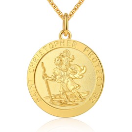 Miaofu Cat Necklace, St Christopher Necklace 925 Sterling Silver, 18K White Gold Plated Sterling Silver Cat Pendant for Women, Fashion St Christopher Jewellery, Great Gifts for Men Women, Cubic