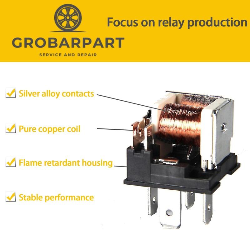 GROBARPART Automotive Relay 3 Packs 4671168E 72472M AZ988-1CT-12DC1R Relay 12V