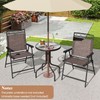 Tangkula 3 Piece Outdoor Bistro Set, Patio Round Bistro Table