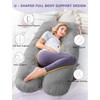 Meiz Pregnancy Pillow, U Shaped Pregnancy Body Pillow with Zipper