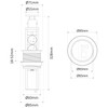 Lumonic LiftBox 3 x Schuko Sockets + 2 x USB