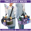 ZIOZERTT Cleaning Caddy Bag,Large Cleaning Supplies Organizer with Handle for