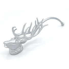 Kraken Bath Co. - Stag Candle Snuffer - Wick Snuffer, Candle Extinguisher, Candle Accessory with Long Handle for Putting Out Flames and to Extinguish Candles (Frosted Silver)