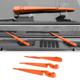 JWWY Windshield Wipers Arm Cover Trim Front Window Wiper Cover for Jeep Wrangler JL JLU & Gladiator JT 4xe 2018-2025 Exterior Accessories 8PCS Orange