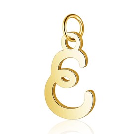 Bungsa® Letter Pendant Gold A - Z Unisex 316L Stainless Steel, Stainless Steel