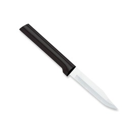 Rada Cutlery Cuchillo de pelar hoja de acero inoxidable, 6-3/4 pulgadas, mango negro