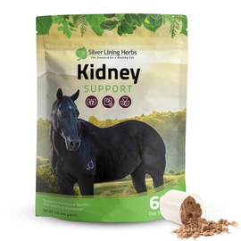 Silver Lining Herbs Kidney Support Supplement for Horses - Horse Supplements for Kidney Health and Bladder Support - Complete with Chamomile, Garlic, Juniper Berry, and More - 1 lb 60-Day Supply
