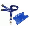 Customcard ltd® Blue Staff Lanyard Metal Clip with Blue ID