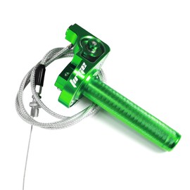 Throttle Grip Motorcycle 22mm CNC Aluminum Quick Twister Throttle Cable for CRF50 CRF70 70 110 70CC 110CC IRBIS 125 250 Dirt Pit Bike Accessories (Green)