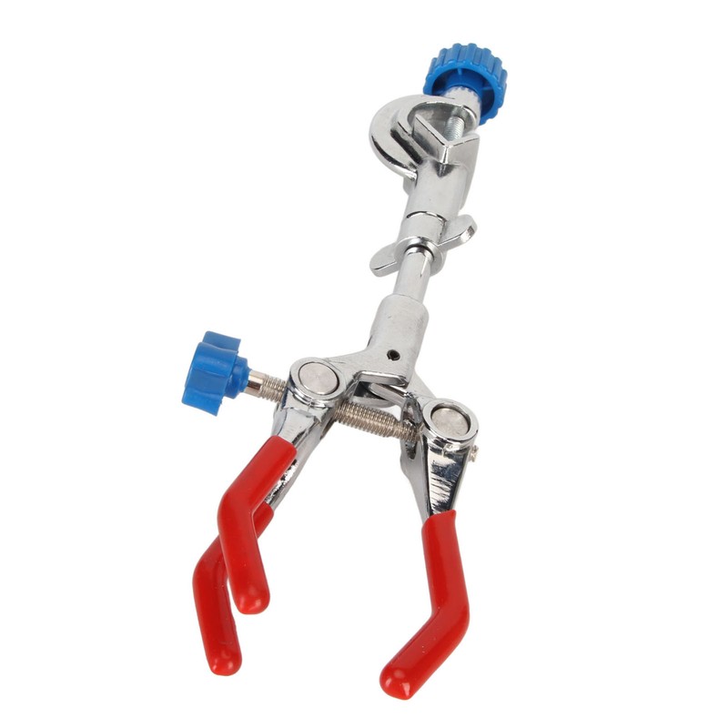 3 Prong Lab Clamp with Rubber Coating Pressure Adjustment 3