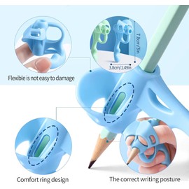 Suministros Escolares para Niños,Empuñaduras para Lápices para Niños Pequeños y Preescolares, Soporte para Lápices de Agarre para Corrección de Postura, Agarres para Bolígrafos (4PCS)