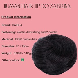 PRETTYSHOP 100% Human Hair UP DO Ballerina Knoten Donut Bun Topknot Scrunchie Hairpiece H311f