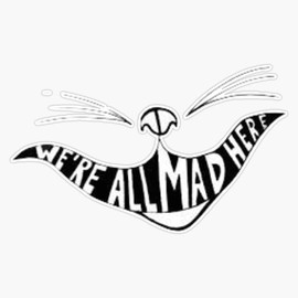 Alice In Wonderland Waterproof Vinyl Window Bumper Sticker Decal 5"