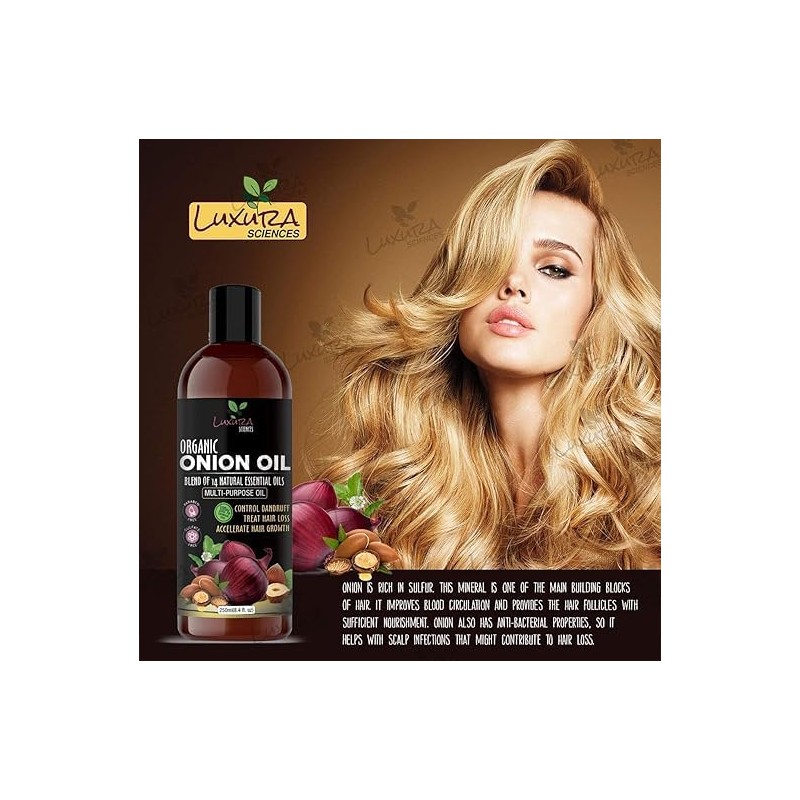 Generic Organic Onion Hair Growth Oil | Controls Hair Loss,
