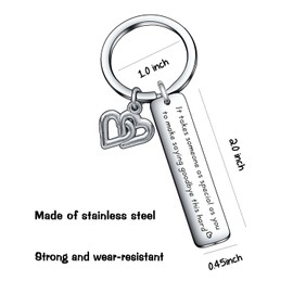 De&ai Coworker Moving Away Gift Retirement Keychain long distance friendship keychain remembrance keychain Memorial Gift Christmas jewelry Goodbye Farewell present colleague gift