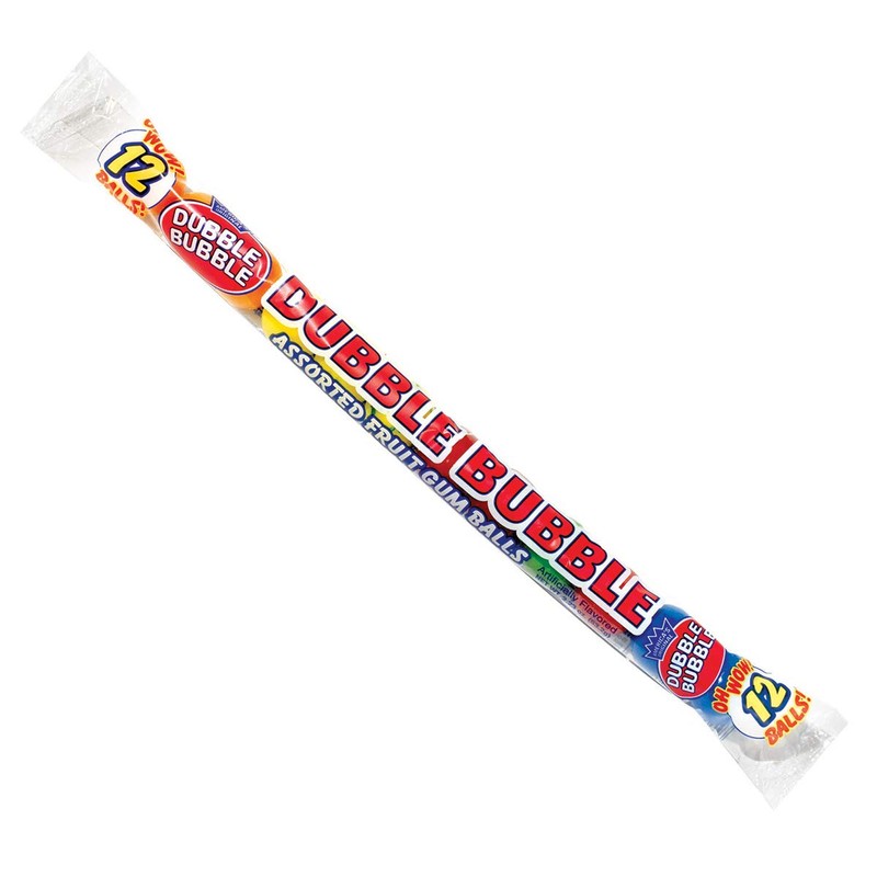 Dubble Bubble Gumballs, 24 pack of 12-Gumball Tubes in Assorted