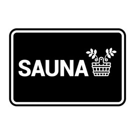 Signs ByLITA Classic Framed Sauna Sign (Black) - Medium