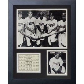 Legends Never Die Brooklyn Dodgers 50's Big Five Framed Photo Collage, 11 by 14-Inch