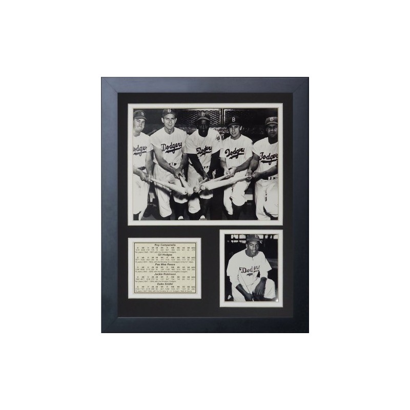 Legends Never Die Brooklyn Dodgers 50's Big Five Framed Photo