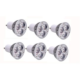 jklcom GU10 bombillas LED Pack de 6, GU10 foco LED de 3 W blanco cálido foco LED para iluminación empotrable, GU10 Base 110 voltios