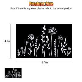 GAOLAOSY Wildflowers Boho Car Sticker Decal, Vinyl Waterproof Auto Window Bumper Decals for Plant Lovers Present, Universal Vehicle Decoration Accessories for Helmet Laptop Luggage (2PCS)