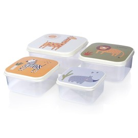 Food Container, Lunch Box, Plastic Container for Children, Pack of 4