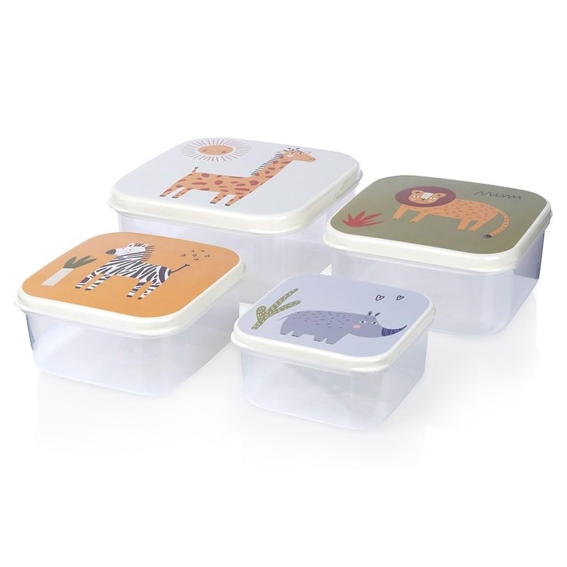 Food Container, Lunch Box, Plastic Container for Children, Pack of