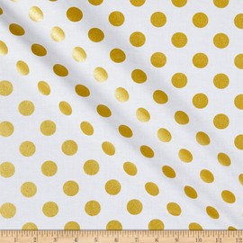 Michael Miller Glitz Metallic Quarter Dot Pearlized Glitz Quilt Fabric by the Yard, GLITZ