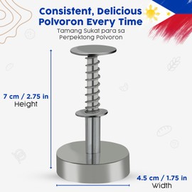 Polvoron Molder Filipino (2.75" H x 1.75" W) - Oval Polvoron Mold for Traditional Filipino Cookies - Durable and Easy-to-Use Baking Tool