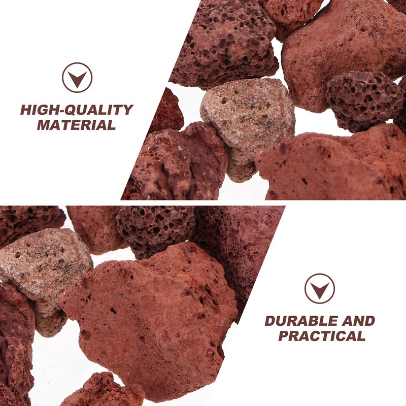 BESPORTBLE Aquarium Red Stone: 500g Fish Tank Volcanic Stones for