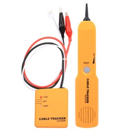 Yellow Cable Finder Tone Generator Probe Tracer Wire Tracker Cable Circuit Tester Features Alligator Clips RJ11 Plug Finding Tool