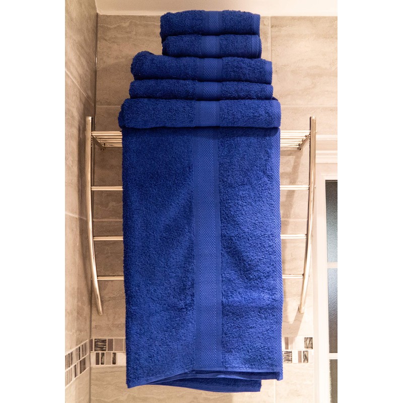 Lex's Linens Pack of 2 100% Combed Cotton Royal Blue