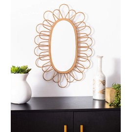 SAFAVIEH Home Rime Gold Oval 24-inch High Decorative Accent Mirror