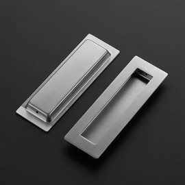 Ravinte Pack of 2 Brushed Nickel Cabinet Handles Sliding Door Handles Drawer Pulls Kitchen Cabinet Handles Finger Pulls Hardware for Kitchen Cabinets 150 mm Length