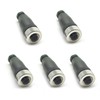 Pack of 5 M12 4-Pin D Code Female Circular Connectors,