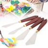 4Pcs Stainless Steel Palette Knife Shaped Oil Painting Art Spatula