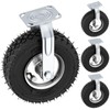 10 Inch Pneumatic Casters Set of 4 (2 Swivel/2 Rigid),Heavy