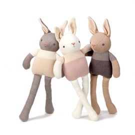 ThreadBear Design Baby Threads Grey Bunny Doll - Premium Gifts and Toys for Babies and Toddlers