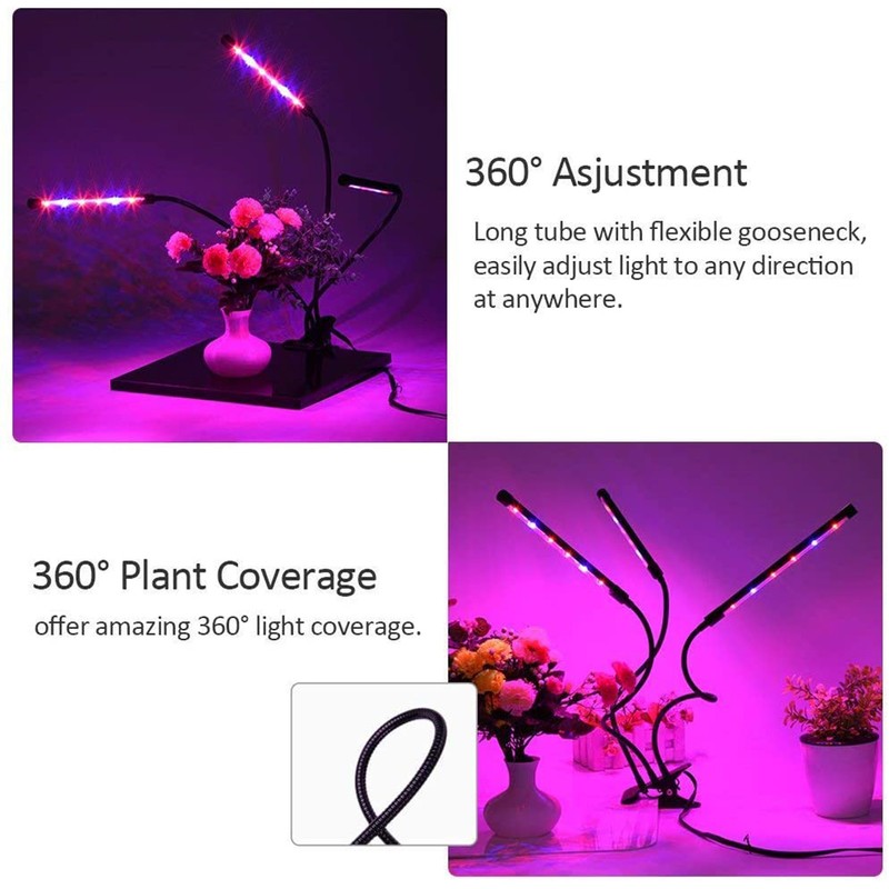 LED Grow Lights for Indoor Plants, Growing Lamp Fixture 15W