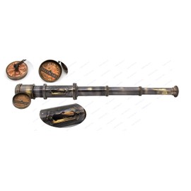 5MoonSun5's Pirate Brass Telescope, Spyglass Collapsible Decorative Telescope with Glass Optics for Kids Travel, Hunting, Navigation with High Resolution, with Lid Finish by Black Antique 17 inch