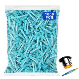 1000PCS Heat Shrink Wire Connectors 16-14 AWG Waterproof Tinned Copper Purple Core Wire Connectors, Insulated Splice Terminals for Cable, Boat, Automotive, and Home Wiring (16-14 AWG)