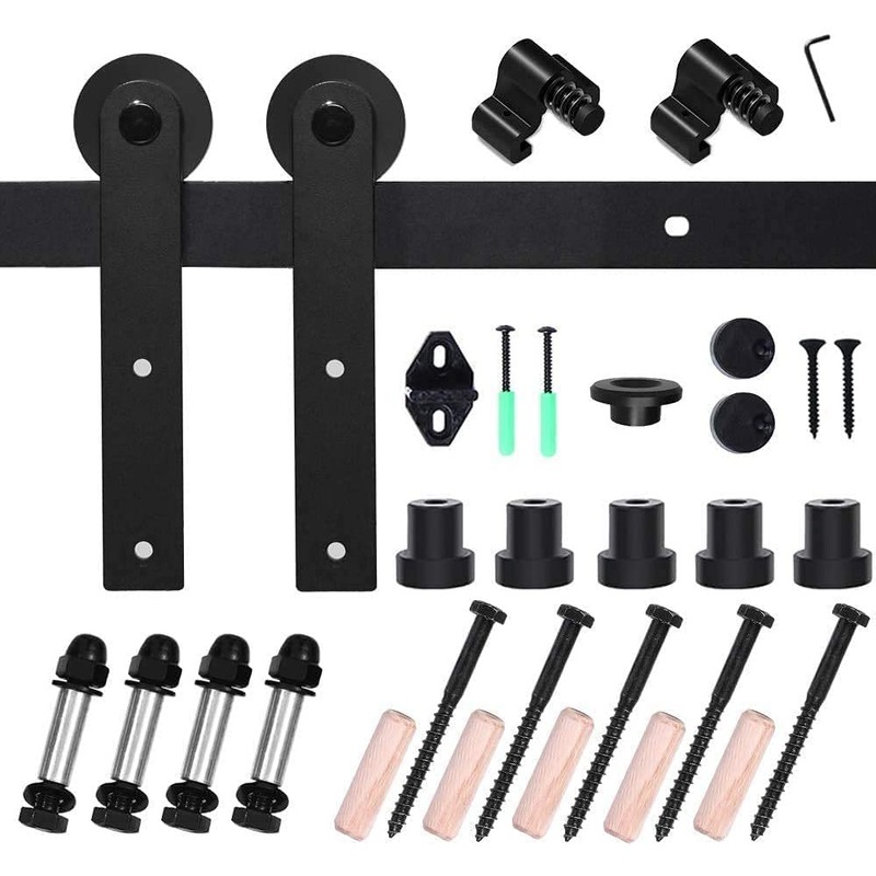 CCJH Sliding Barn Door Hardware Kit 4FT Track for Max