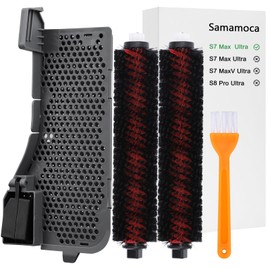 Roborock S7 Max Ultra Filter & Brush Set, Replacement Parts & Cleaning Accessories for Roborock S7 Max Ultra, 2 Brushes + Yellow Brush for Deeper and More Effective Cleaning