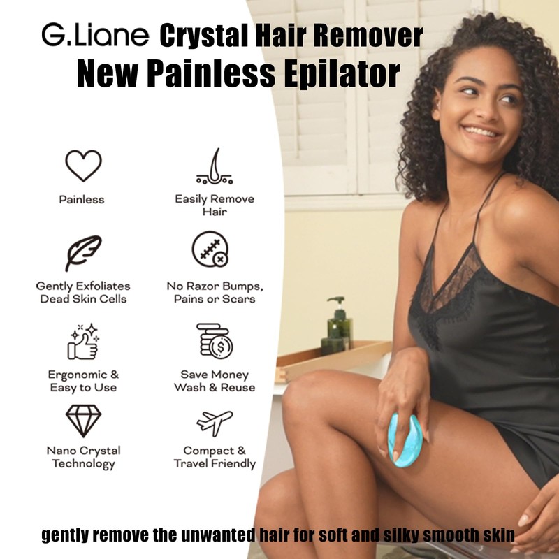 G.Liane Crystal Hair Eraser,Upgraded Painless Crystal Hair Remover,More Effective Crystal