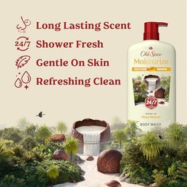 Old Spice Men's Body Wash Moisturize with Shea Butter, 30 oz (Pack of 4)