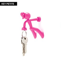 1 X Key Petite - Key Pete Girl Strong Magnetic Key Holder Hook Rack Magnet - Pink